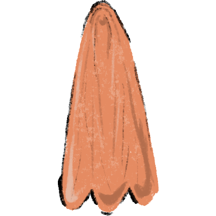 large hanging towel in shades of orange